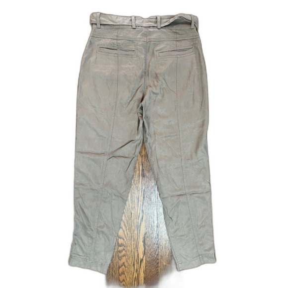 Sundance Tan Button Up Tie Front Pants Trousers Women's Size 2 - Picture 5 of 7
